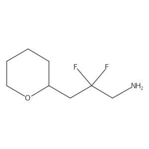 2,2-Difluoro-3-(oxan-2-yl)propan-1-amine Structure
