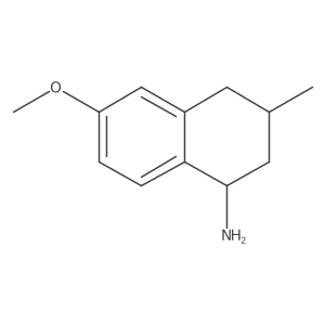 6-Methoxy-3-methyl-1,2,3,4-tetrahydronaphthalen-1-amine结构式