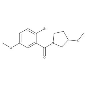 (2-Bromo-5-methoxyphenyl)(3-(methylthio)pyrrolidin-1-yl)methanone结构式