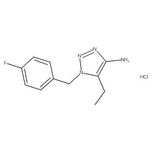 5-ethyl-1-[(4-fluorophenyl)methyl]-1H-1,2,3-triazol-4-amine hydrochloride Structure
