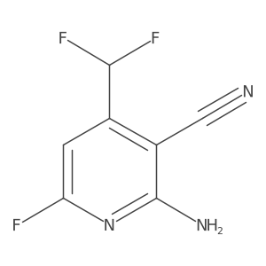 2-Amino-4-(difluoromethyl)-6-fluoronicotinonitrile Structure