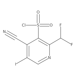 4-Cyano-2-(difluoromethyl)-5-iodopyridine-3-sulfonyl chloride结构式
