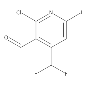 2-Chloro-4-(difluoromethyl)-6-iodonicotinaldehyde Structure
