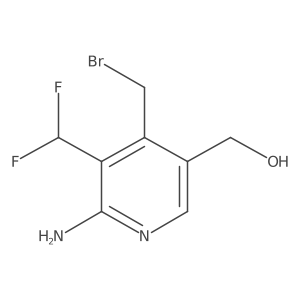 (6-Amino-4-(bromomethyl)-5-(difluoromethyl)pyridin-3-yl)methanol Structure
