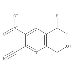 5-(Difluoromethyl)-6-(hydroxymethyl)-3-nitropicolinonitrile Structure