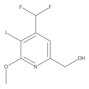 (4-(Difluoromethyl)-5-iodo-6-methoxypyridin-2-yl)methanol Structure