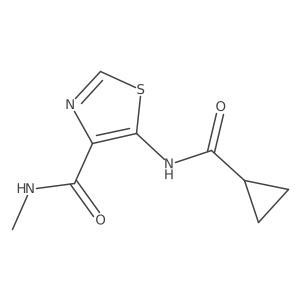 5-[(Cyclopropylcarbonyl)amino]-N-methyl-4-thiazolecarboxamide结构式
