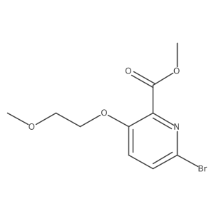 6-Bromo-3-(2-methoxyethoxy)-pyridine-2-carboxylic acid methyl ester结构式