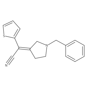 2-(1-Benzylpyrrolidin-3-ylidene)-2-(thiophen-2-yl)acetonitrile Structure