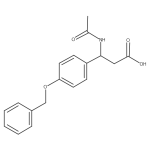 3-[4-(Benzyloxy)phenyl]-3-acetamidopropanoic acid Structure