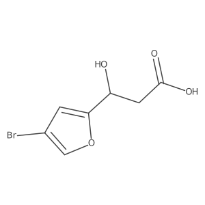 3-(4-Bromofuran-2-yl)-3-hydroxypropanoic acid结构式