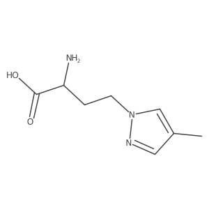 (2S)-2-amino-4-(4-methyl-1H-pyrazol-1-yl)butanoic acid结构式