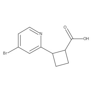 2-(4-Bromo-2-pyridinyl)cyclobutanecarboxylic acid Structure