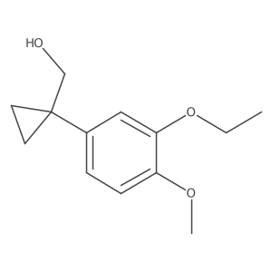[1-(3-Ethoxy-4-methoxyphenyl)cyclopropyl]methanol Structure