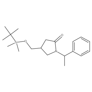 (4R)-4-({[tert-butyl(dimethyl)silyl]oxy}methyl)-1-[(1R)-1-phenylethyl]pyrrolidin-2-one Structure