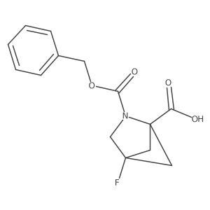 2-[(Benzyloxy)carbonyl]-4-fluoro-2-azabicyclo[2.1.1]hexane-1-carboxylic acid Structure