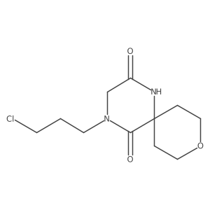 4-(3-Chloropropyl)-9-oxa-1,4-diazaspiro[5.5]undecane-2,5-dione结构式