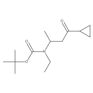 tert-butyl N-(4-cyclopropyl-4-oxobutan-2-yl)-N-ethylcarbamate Structure