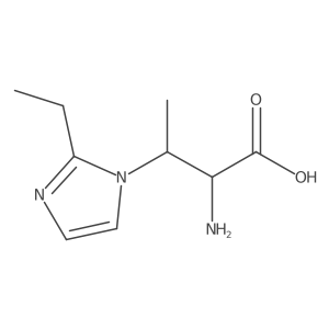 2-amino-3-(2-ethyl-1H-imidazol-1-yl)butanoic acid Structure