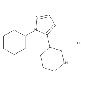 3-(1-cyclohexyl-1H-pyrazol-5-yl)piperidine hydrochloride结构式