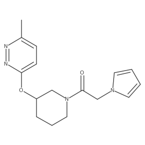 1-(3-((6-methylpyridazin-3-yl)oxy)piperidin-1-yl)-2-(1H-pyrrol-1-yl)ethanone结构式