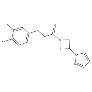 1-(3-(1H-1,2,3-triazol-1-yl)azetidin-1-yl)-3-(4-fluoro-3-methylphenyl)propan-1-one Structure