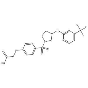 2-(4-((3-((4-(Trifluoromethyl)pyridin-2-yl)oxy)pyrrolidin-1-yl)sulfonyl)phenoxy)acetamide结构式