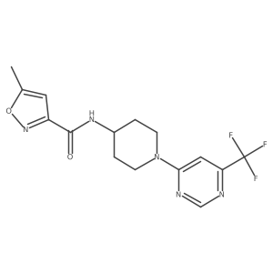 5-methyl-N-(1-(6-(trifluoromethyl)pyrimidin-4-yl)piperidin-4-yl)isoxazole-3-carboxamide Structure