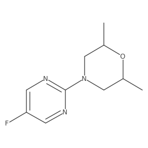 4-(5-Fluoropyrimidin-2-yl)-2,6-dimethylmorpholine结构式
