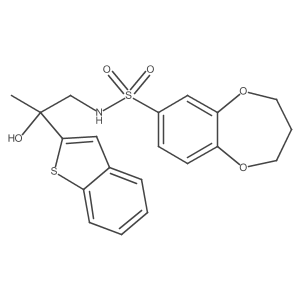 N-(2-(benzo[b]thiophen-2-yl)-2-hydroxypropyl)-3,4-dihydro-2H-benzo[b][1,4]dioxepine-7-sulfonamide Structure