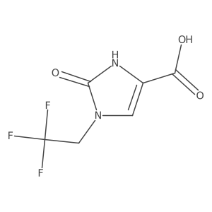 2-Oxo-1-(2,2,2-trifluoroethyl)-2,3-dihydro-1H-imidazole-4-carboxylic acid结构式
