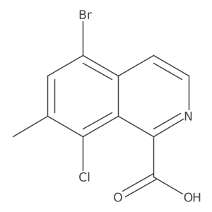5-Bromo-8-chloro-7-methylisoquinoline-1-carboxylic acid Structure