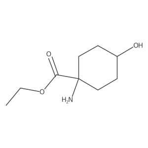 Ethyl 1-amino-4-hydroxycyclohexane-1-carboxylate结构式