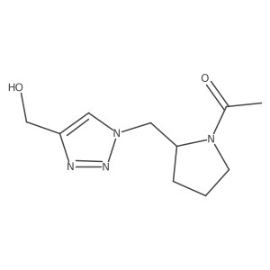 1-(2-((4-(hydroxymethyl)-1H-1,2,3-triazol-1-yl)methyl)pyrrolidin-1-yl)ethan-1-one Structure