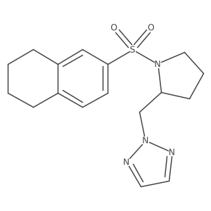 2-{[1-(5,6,7,8-tetrahydronaphthalene-2-sulfonyl)pyrrolidin-2-yl]methyl}-2H-1,2,3-triazole Structure