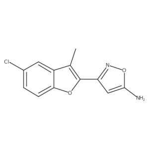 3-(5-Chloro-3-methylbenzofuran-2-yl)isoxazol-5-amine结构式