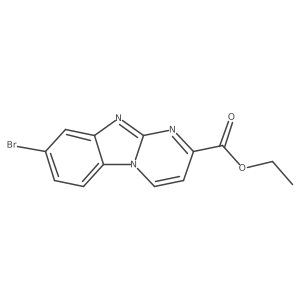 8-Bromopyrimido[1,2-a]benzimidazole-2-carboxylic acid ethyl ester结构式