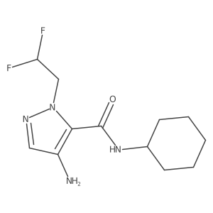 4-Amino-N-cyclohexyl-1-(2,2-difluoroethyl)-1H-pyrazole-5-carboxamide Structure