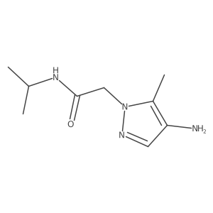 2-(4-amino-5-methyl-1H-pyrazol-1-yl)-N-(propan-2-yl)acetamide结构式