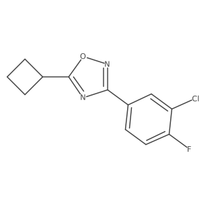 3-(3-Chloro-4-fluorophenyl)-5-cyclobutyl-1,2,4-oxadiazole Structure