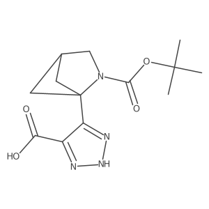 5-{2-[(tert-butoxy)carbonyl]-2-azabicyclo[2.1.1]hexan-1-yl}-1H-1,2,3-triazole-4-carboxylic acid结构式