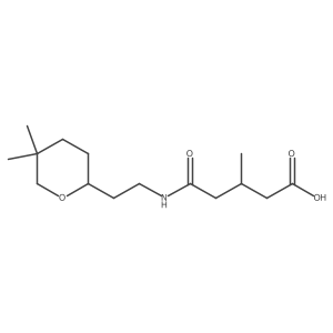 4-{[2-(5,5-Dimethyloxan-2-yl)ethyl]carbamoyl}-3-methylbutanoic acid Structure