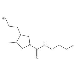 rac-(3R,4R)-3-(2-aminoethyl)-N-butyl-4-methylpyrrolidine-1-carboxamide Structure