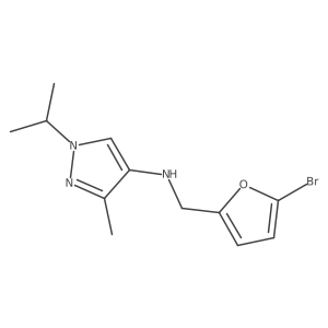 N-[(5-bromofuran-2-yl)methyl]-3-methyl-1-(propan-2-yl)-1H-pyrazol-4-amine Structure