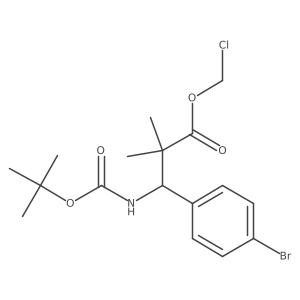 Chloromethyl 3-(4-bromophenyl)-3-{[(tert-butoxy)carbonyl]amino}-2,2-dimethylpropanoate Structure
