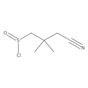 3-Cyano-2,2-dimethylpropane-1-sulfinyl chloride Structure