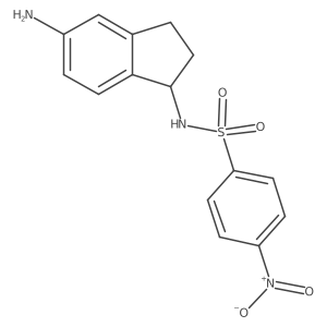 N-(5-amino-2,3-dihydro-1H-inden-1-yl)-4-nitrobenzene-1-sulfonamide结构式