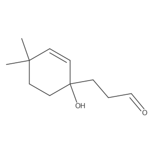 3-(1-Hydroxy-4,4-dimethylcyclohex-2-en-1-yl)propanal Structure