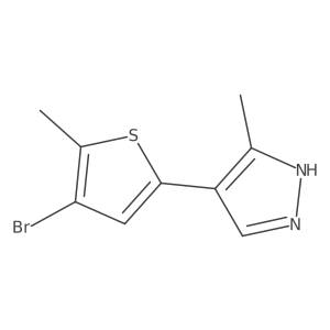 4-(4-bromo-5-methylthiophen-2-yl)-3-methyl-1H-pyrazole Structure