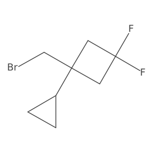 1-(Bromomethyl)-1-cyclopropyl-3,3-difluorocyclobutane Structure